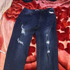 dark blue skinny jeans